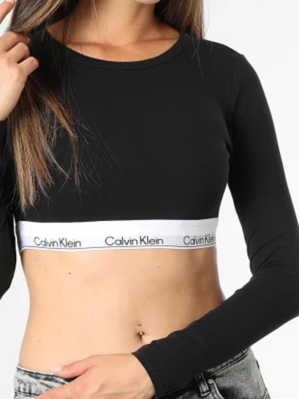 Calvin Klein crop top long sleeve